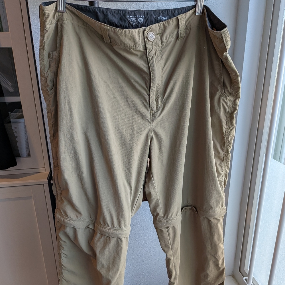 Mountain Hardwear Men’s Mesa 40 Convertible Hiking Pants - Khaki Zip-Off